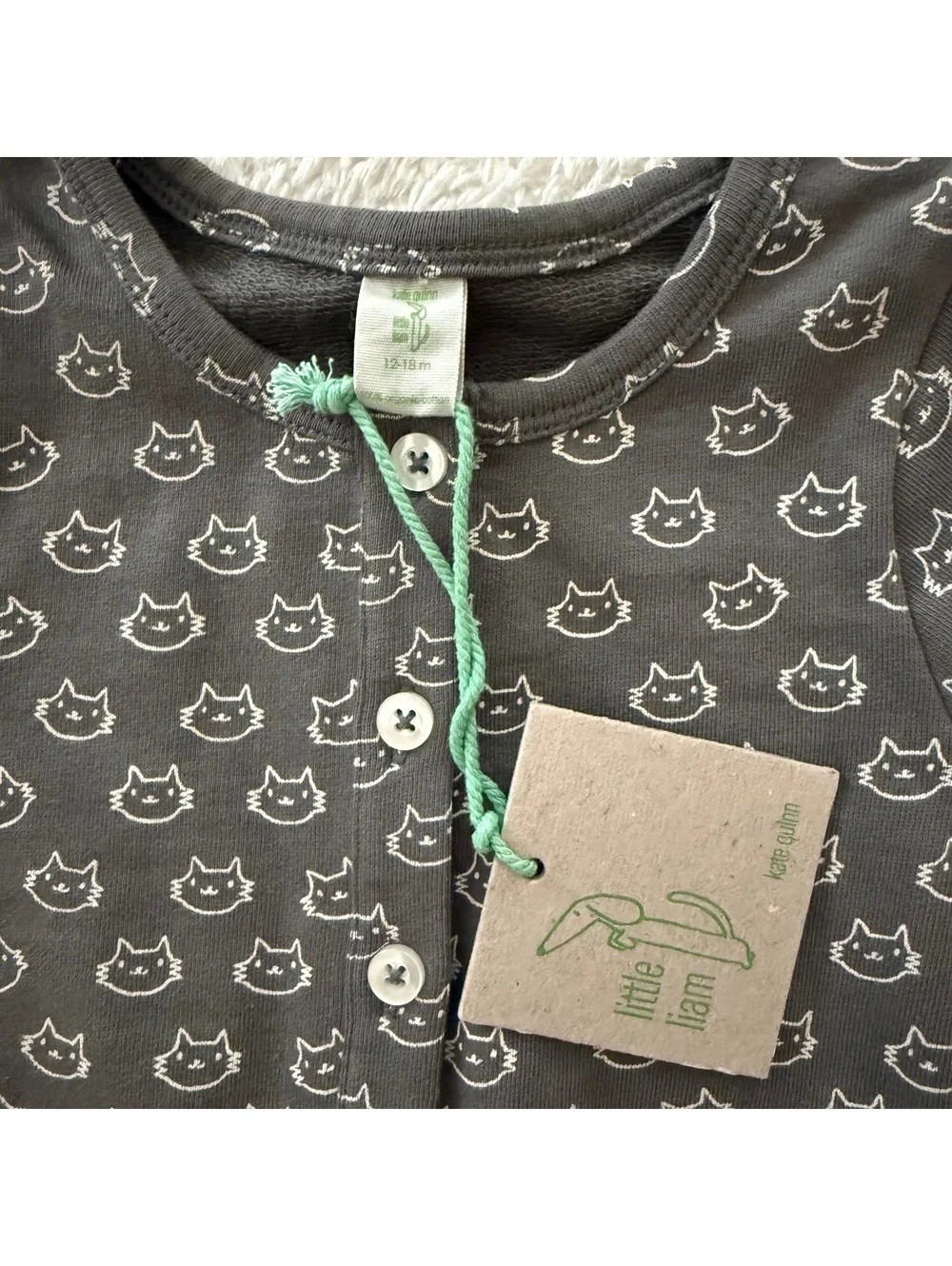 12-18m Kate Quinn Little Liam Kitties Romper NWT